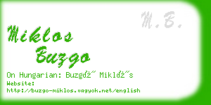 miklos buzgo business card